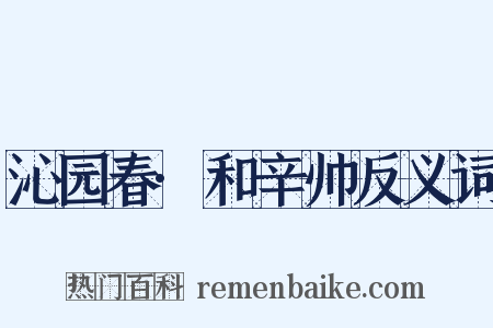 沁园春·和辛帅反义词是什么意思的图片